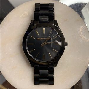 Barely worn black Michael Kors watch